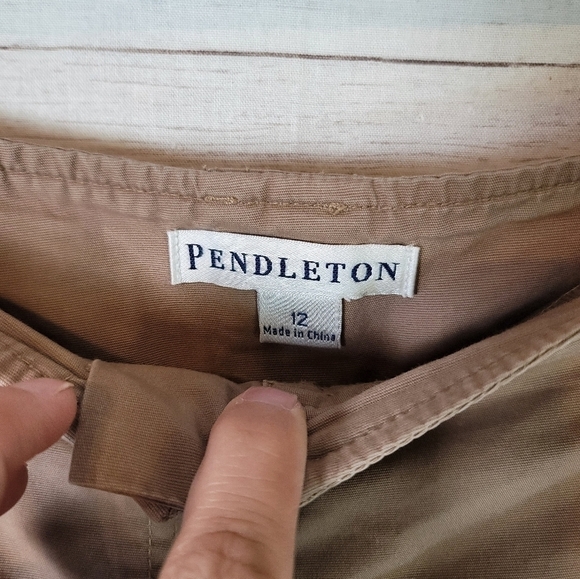 PENDLETON CAMEL TAN KHAKI TROUSERS, SZ 12 - Picture 4 of 11
